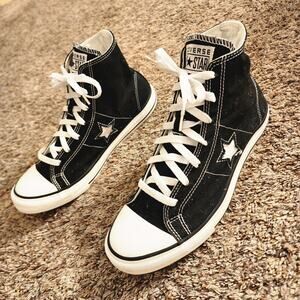 Converse One Star High Top Black White Sneakers Unisex W11.5/M9.5